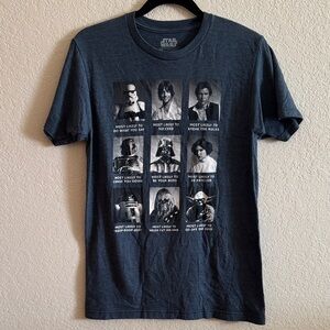 Star Wars Character Most Likely To Yearbook Tee Shirt Top Size Small